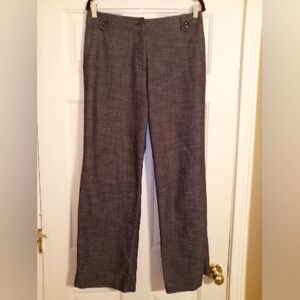 Dark Academia 90s Style Dark Grey Plaid Trousers Size 10